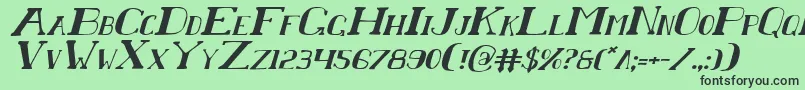 ChardinDoihleItalic Font – Black Fonts on Green Background