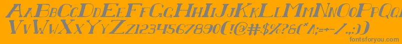 ChardinDoihleItalic-Schriftart – Graue Schriften auf orangefarbenem Hintergrund