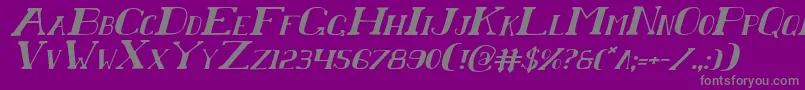 ChardinDoihleItalic-fontti – harmaat kirjasimet violetilla taustalla