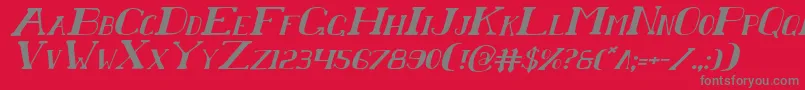 ChardinDoihleItalic Font – Gray Fonts on Red Background