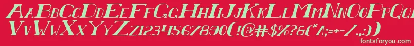 ChardinDoihleItalic Font – Green Fonts on Red Background