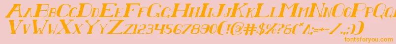 ChardinDoihleItalic Font – Orange Fonts on Pink Background