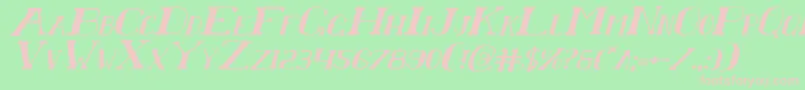 ChardinDoihleItalic Font – Pink Fonts on Green Background