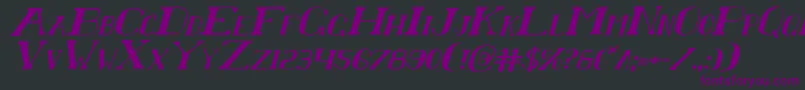 ChardinDoihleItalic Font – Purple Fonts on Black Background