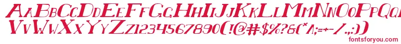 ChardinDoihleItalic Font – Red Fonts on White Background