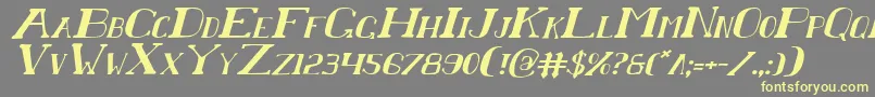 ChardinDoihleItalic Font – Yellow Fonts on Gray Background