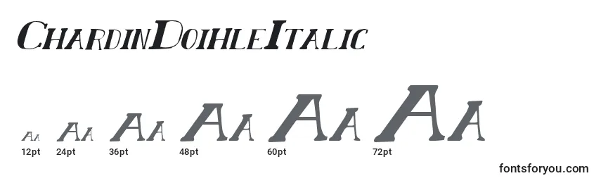 Größen der Schriftart ChardinDoihleItalic