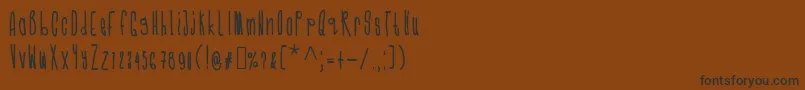 Шрифт Cmonkeebold – чёрные шрифты на коричневом фоне