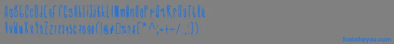 フォントCmonkeebold – 灰色の背景に青い文字