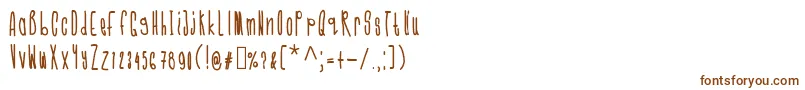 Шрифт Cmonkeebold – коричневые шрифты на белом фоне