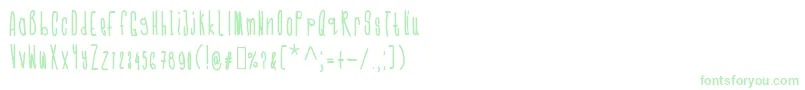 Cmonkeebold Font – Green Fonts on White Background
