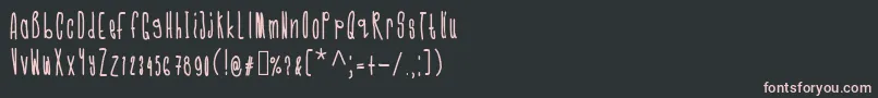 フォントCmonkeebold – 黒い背景にピンクのフォント