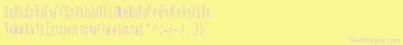 Cmonkeebold-fontti – vaaleanpunaiset fontit keltaisella taustalla