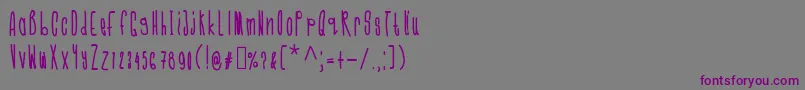 Шрифт Cmonkeebold – фиолетовые шрифты на сером фоне