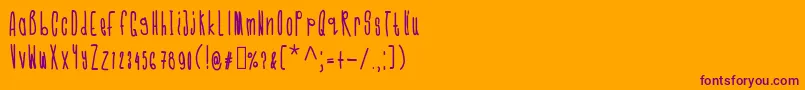 Cmonkeebold Font – Purple Fonts on Orange Background