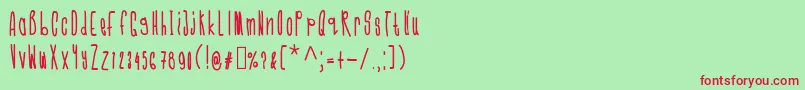 Шрифт Cmonkeebold – красные шрифты на зелёном фоне