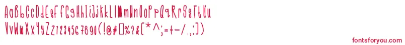 Cmonkeebold Font – Red Fonts on White Background
