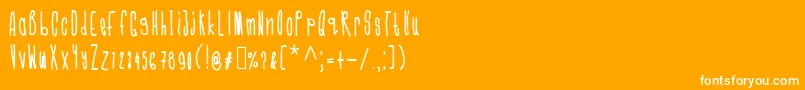 Cmonkeebold Font – White Fonts on Orange Background