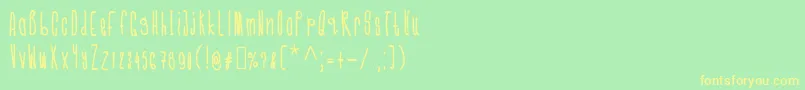 Шрифт Cmonkeebold – жёлтые шрифты на зелёном фоне