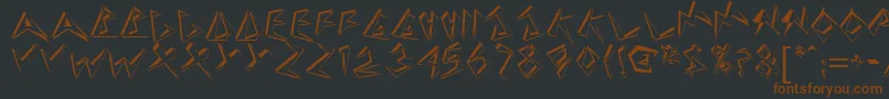 Шрифт Stingershadow – коричневые шрифты на чёрном фоне