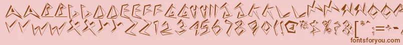 Stingershadow Font – Brown Fonts on Pink Background