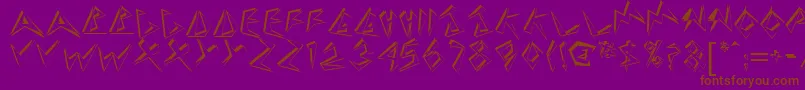 fuente Stingershadow – Fuentes Marrones Sobre Fondo Morado