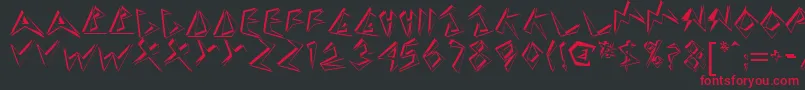 Stingershadow Font – Red Fonts on Black Background