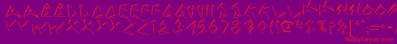 Stingershadow Font – Red Fonts on Purple Background