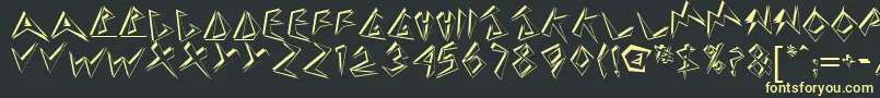 Stingershadow Font – Yellow Fonts on Black Background