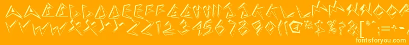 Stingershadow Font – Yellow Fonts on Orange Background