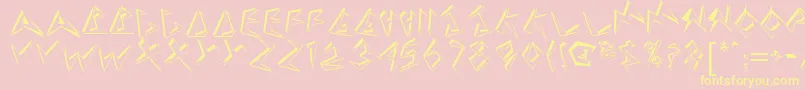 Stingershadow Font – Yellow Fonts on Pink Background