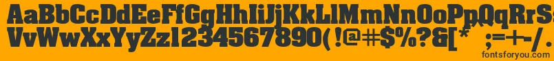Ericabold Font – Black Fonts on Orange Background
