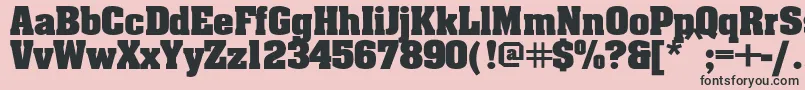 Ericabold-fontti – mustat fontit vaaleanpunaisella taustalla
