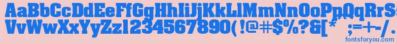 Ericabold Font – Blue Fonts on Pink Background