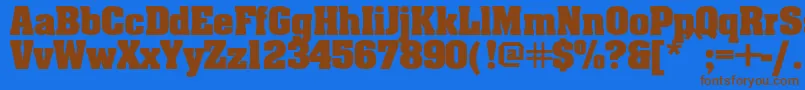 Ericabold Font – Brown Fonts on Blue Background