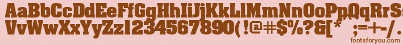 Ericabold Font – Brown Fonts on Pink Background