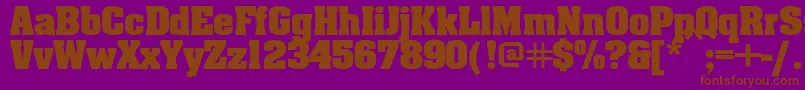 Ericabold-fontti – ruskeat fontit violetilla taustalla