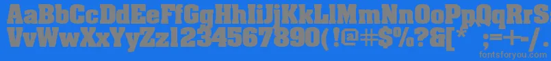 Ericabold-fontti – harmaat kirjasimet sinisellä taustalla