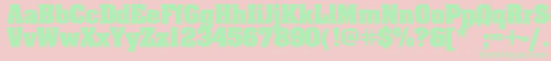 Ericabold-Schriftart – Grüne Schriften auf rosa Hintergrund