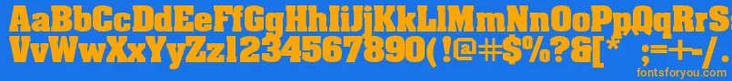 Ericabold Font – Orange Fonts on Blue Background