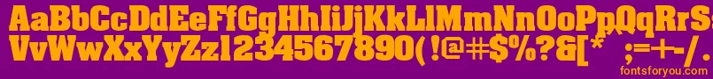 Ericabold Font – Orange Fonts on Purple Background