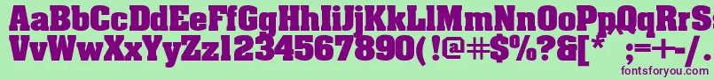 Ericabold Font – Purple Fonts on Green Background