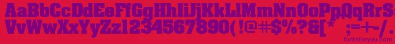 Ericabold Font – Purple Fonts on Red Background