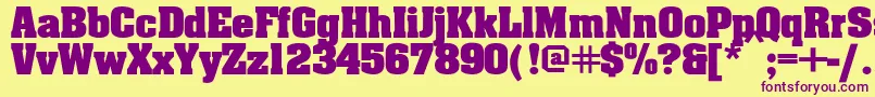 Ericabold Font – Purple Fonts on Yellow Background