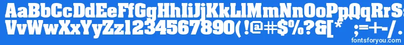 フォントEricabold – 青い背景に白い文字