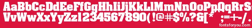 Ericabold Font – White Fonts on Red Background