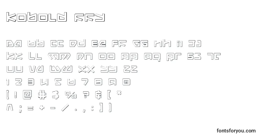 A fonte Kobold ffy – alfabeto, números, caracteres especiais