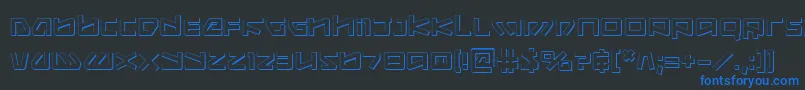 フォントKobold ffy – 黒い背景に青い文字