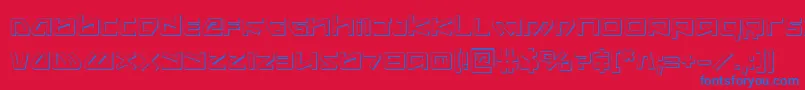 フォントKobold ffy – 赤い背景に青い文字