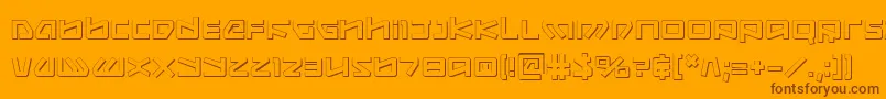 フォントKobold ffy – オレンジの背景に茶色のフォント